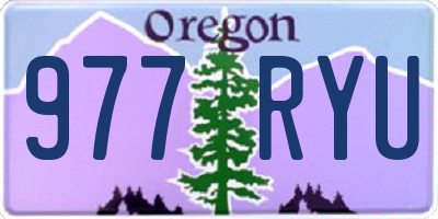 OR license plate 977RYU