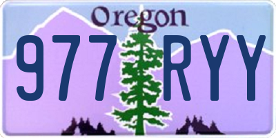 OR license plate 977RYY