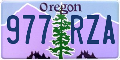 OR license plate 977RZA