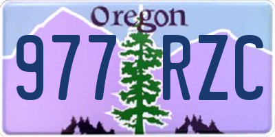 OR license plate 977RZC