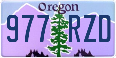 OR license plate 977RZD