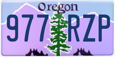 OR license plate 977RZP