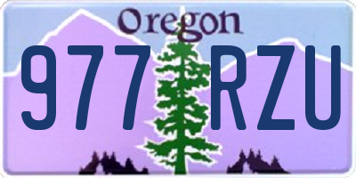 OR license plate 977RZU