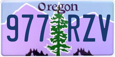 OR license plate 977RZV