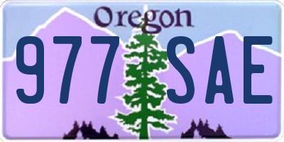 OR license plate 977SAE