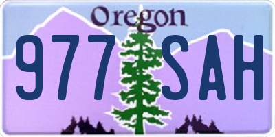 OR license plate 977SAH