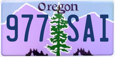 OR license plate 977SAI