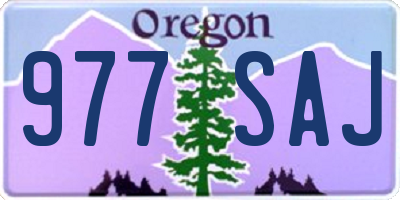 OR license plate 977SAJ