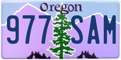 OR license plate 977SAM