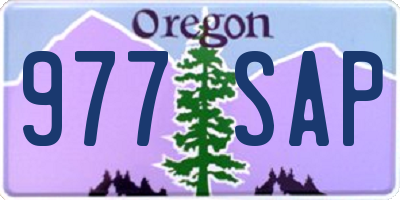 OR license plate 977SAP