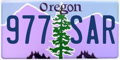 OR license plate 977SAR