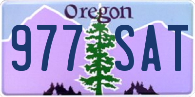 OR license plate 977SAT