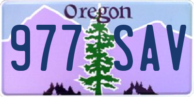 OR license plate 977SAV