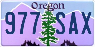 OR license plate 977SAX