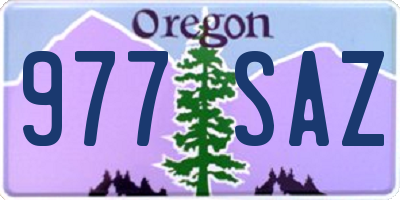 OR license plate 977SAZ