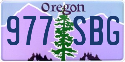 OR license plate 977SBG