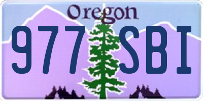 OR license plate 977SBI