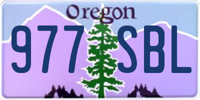 OR license plate 977SBL