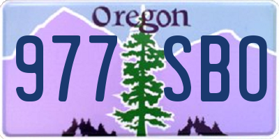 OR license plate 977SBO