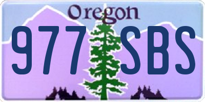 OR license plate 977SBS