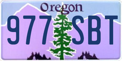 OR license plate 977SBT