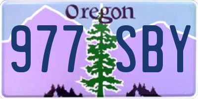 OR license plate 977SBY