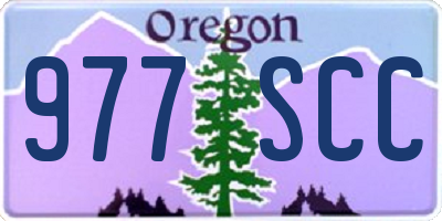 OR license plate 977SCC