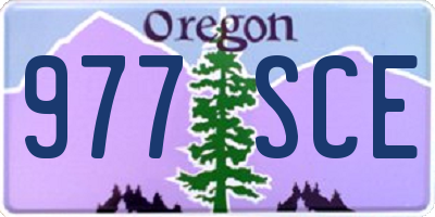 OR license plate 977SCE
