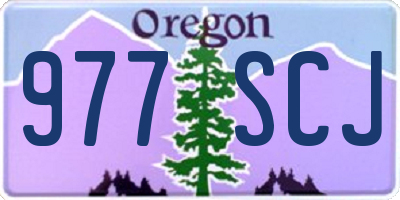 OR license plate 977SCJ