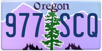 OR license plate 977SCQ