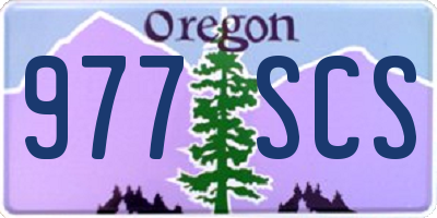 OR license plate 977SCS