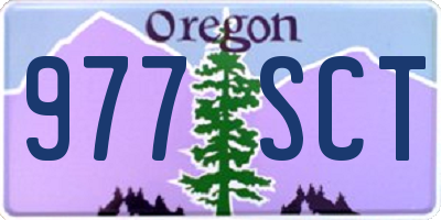 OR license plate 977SCT