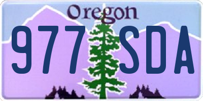 OR license plate 977SDA