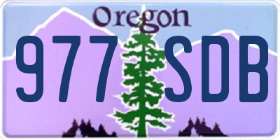 OR license plate 977SDB