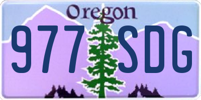 OR license plate 977SDG