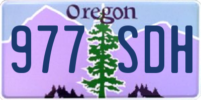 OR license plate 977SDH