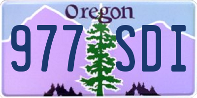 OR license plate 977SDI