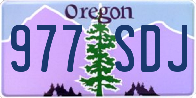 OR license plate 977SDJ
