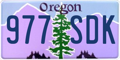 OR license plate 977SDK