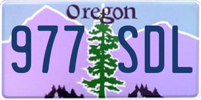 OR license plate 977SDL