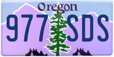 OR license plate 977SDS