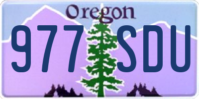 OR license plate 977SDU