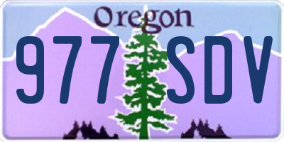 OR license plate 977SDV