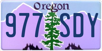 OR license plate 977SDY