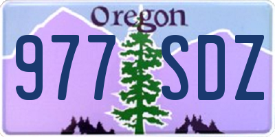 OR license plate 977SDZ