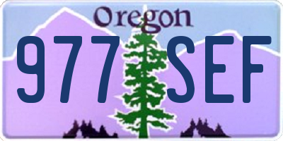 OR license plate 977SEF