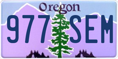 OR license plate 977SEM