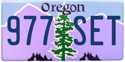 OR license plate 977SET