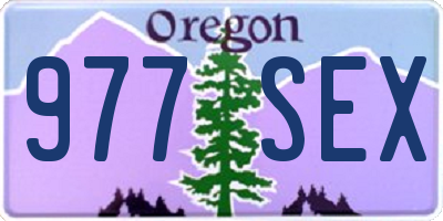 OR license plate 977SEX