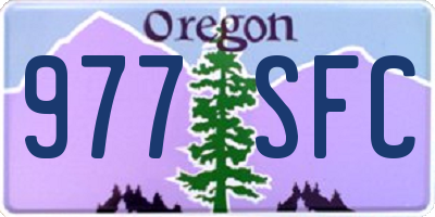 OR license plate 977SFC